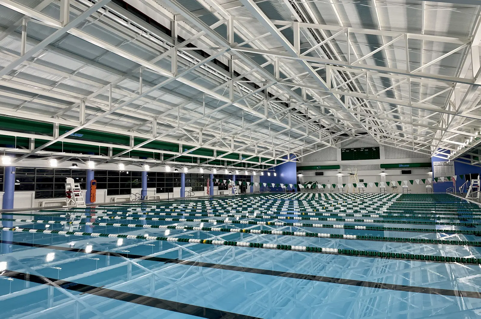 A large swimming pool for athletes